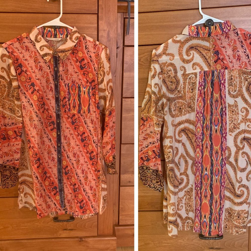 Asymmetric rayon tunic